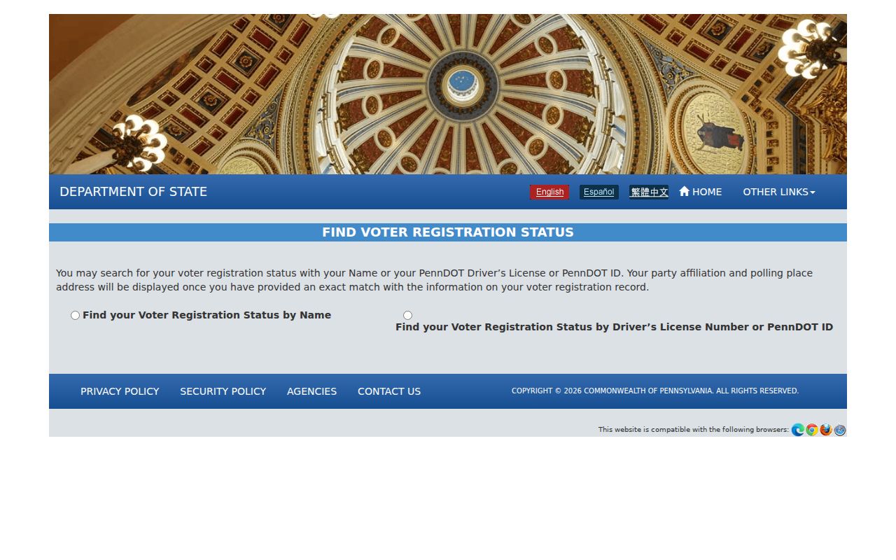 Haverford Township residents directory Pennsylvania voter registration status page